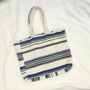 Original Senor Lopez Baja Tote Bag Beach Vacation Cream  Blue Yellow Vintage